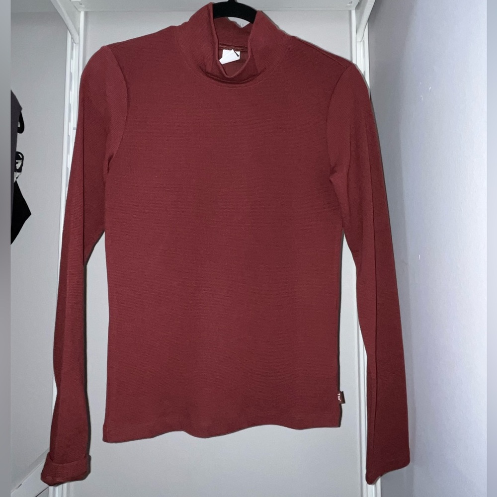 Burgundy Aritzia turtle neck top!